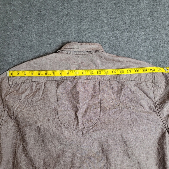 Vintage Marithe Francois Girbaud Mens L Brown Button Shirt Roll Tab Long Sleeve - Picture 8 of 13